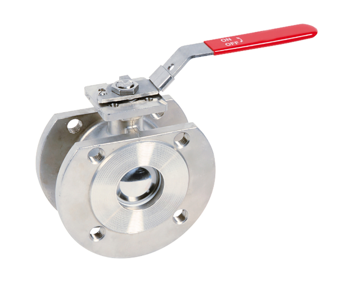 Stainless steel ball valve 771 wafer RF PN16 + ISO pad DN15